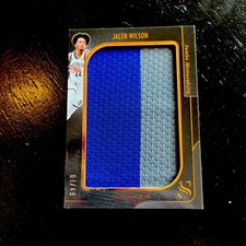 Jalen Wilson 2024-25 Panini Silhouette Jumbo Materials 01/49 Patch #JM-JWL REDES comprar usado  Enviando para Brazil