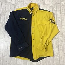 Camisa masculina Wrangler Western manga longa botão amarelo médio AX4, usado comprar usado  Enviando para Brazil