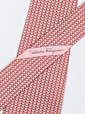 Gravata Salvatore Ferragamo gravata borboleta estampa geométrica seda vermelha largura 3 3/8", usado comprar usado  Enviando para Brazil