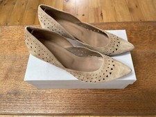 Beige suede shoes for sale  APPLEBY-IN-WESTMORLAND