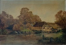 ölbild landschaft wassermühl gebraucht kaufen  Graal-Müritz, Seeheilbad