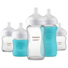 Conjunto de mamadeira natural de vidro Philips Avent com mamilo de resposta natural comprar usado  Enviando para Brazil