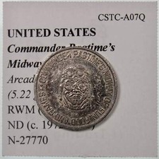 ESTADOS UNIDOS. Commander Ragtime's Midway. Ficha de arcade. RWM, (c. 1972-2001). comprar usado  Enviando para Brazil