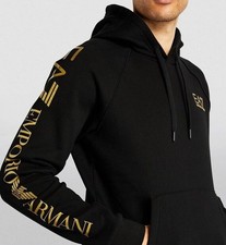 Męska bluza z kapturem Emporio Armani EA7 Gold Train Logo na sprzedaż  Wysyłka do Poland