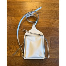 rag & bone Elliot Off White tiracolo couro liso bolsa estilingue prata hardware comprar usado  Enviando para Brazil