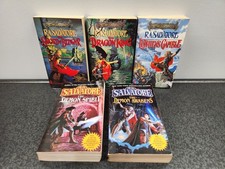 Usado, Lot of (5) R.A. Salvatore Paperback Books Crimson Shadow #1-3 & Demon Wars Saga comprar usado  Enviando para Brazil