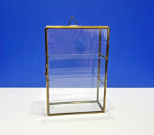 Vitrine de vidro vintage ouro três camadas prateleira armário comprar usado  Enviando para Brazil
