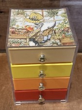 Mini organizador de joias vintage acrílico 4 gavetas mesa Holly Hobbie laranja comprar usado  Enviando para Brazil