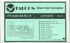 TETTUCCI VACUFORM AEREI LUFTWAFFE WWII PART 3 1/72 FALCON CLEAR VAX CANOPIES 15 comprar usado  Enviando para Brazil