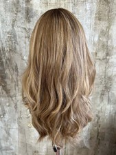 Usado, Peruca de cabelo humano 100% europeia virgem natural loiro sujo destaque para mulheres  comprar usado  Enviando para Brazil