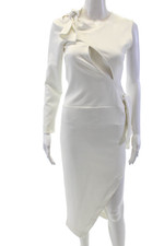 Vestido feminino Maurie and Eve manga comprida recortado amarrar ombro branco tamanho 4 comprar usado  Enviando para Brazil