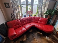 Leather corner sofa for sale  STOKE-ON-TRENT