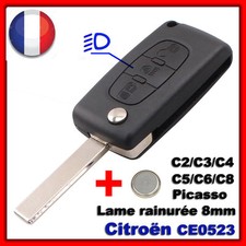 Boîtier de Coque Clé Pour CITROEN C1/C2/C3/C4/C5/C8 Picasso/Bouton Phare CE0523, usado comprar usado  Enviando para Brazil