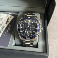 Tag Heuer Aquaracer 43 relógio masculino cronógrafo de quartzo CAY111B.BA0927 AZUL comprar usado  Enviando para Brazil