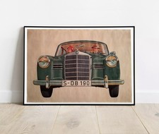 Poster retro mercedes d'occasion  L'Isle-sur-la-Sorgue