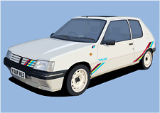 Poster peugeot 205 for sale  SWINDON