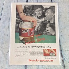 1946 Duraglas Ultra-Vac Jar Impressão Vintage Publicitário/Pôster Promo Arte Café Snap-on, usado comprar usado  Enviando para Brazil