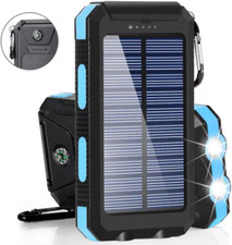 10000mAh Solar Power Bank Zewnętrzna ładowarka akumulatorów z diodą LED i 2 portami USB, używany na sprzedaż  Wysyłka do Poland