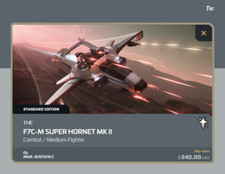 Star Citizen - Ship Upgrades - to - F7C-M Super Hornet Mk II - Limited CCU comprar usado  Enviando para Brazil
