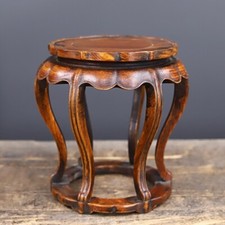 20cm Requintado pau-rosa natural nobre feito à mão suporte display base pedestal comprar usado  Enviando para Brazil