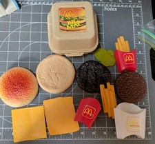Vintage McDonald's Big Mac Fisher Price 1988 2 Patties Frytki Pickles Bułki serowe na sprzedaż  Wysyłka do Poland