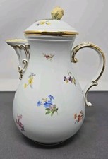 Cafeteira decorada floral Meissen 9" comprar usado  Enviando para Brazil