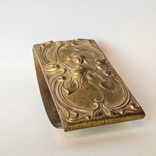 Blotter de tinta balancim antigo vitoriano bronze art nouveau design de pergaminho floral 1900 comprar usado  Enviando para Brazil