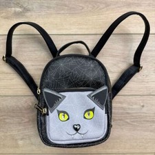Mini mochila Betsey Johnson gato vampiro teia de aranha gótica bolsa de Halloween, usado comprar usado  Enviando para Brazil