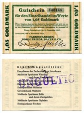 Goldmark leverkusen 1923 gebraucht kaufen  Haltern am See