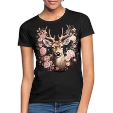 Hirsch blumen trachtenshirt gebraucht kaufen  Leipzig