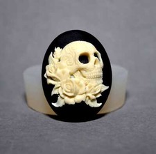 MOLDE DE SILICONE CAVEIRA cameo resina polímero argila sugarcraft molde, usado comprar usado  Enviando para Brazil