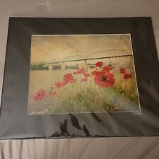 Poppies matted print for sale  Christiansburg