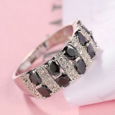 Pedra preciosa prata topázio fogo cor branca e preta Onlyx tamanho 6-10 19,50 cts, usado comprar usado  Enviando para Brazil