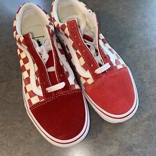 Novo sem etiquetas Vans Old Skool Vermelho principal De Damas Com Cadarço Tênis M 4.5 W 6 🔥 Leia comprar usado  Enviando para Brazil
