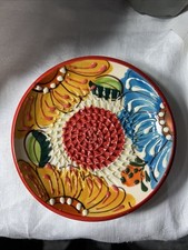 Ralador de alho prato de cerâmica feito à mão pintado à mão na Espanha comprar usado  Enviando para Brazil