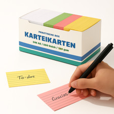 Karteikarten liniert 500 gebraucht kaufen  Berlin