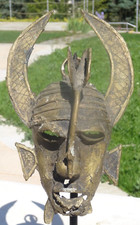 Masque senoufo bronze d'occasion  Valbonne