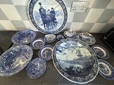 Blue delft pottery for sale  WREXHAM