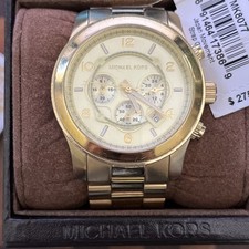 Relógio masculino Michael Kors MK8077 Runway cor champanhe/ouro amarelo aço tonificado comprar usado  Enviando para Brazil