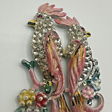Broche Coro Craft Corocraft Lar esmalte strass calopsita cacatua papagaio comprar usado  Enviando para Brazil