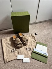 Gucci logo pantoletten gebraucht kaufen  Bad Segeberg