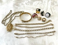 Lote de 184 g de sucata de prata esterlina 925 uso revenda algumas joias douradas. comprar usado  Enviando para Brazil