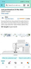 Lightweight sewing machine for sale  BLACKWOOD