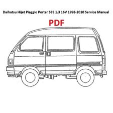 Daihatsu Hijet Piaggio Porter S85 1.3 16V 1998-2010 manual de servicio en inglés, usado segunda mano  Embacar hacia Argentina