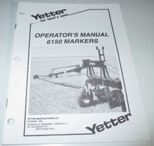 Usado, Yetter 6150 Marcadores Operadores e Peças Manual Catálogo 4/97 Original! comprar usado  Enviando para Brazil
