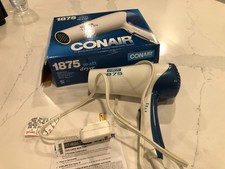 Soprador secador de cabelo vintage Conair 1875W calor seco profissional 2 calor/velocidade, usado comprar usado Soprador secador de cabelo vintage Conair 1875W calor seco profissional 2 calor/velocidade, usado comprar usado  Enviando para Brazil