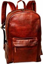 Mochila de couro real vintage feita à mão mochila casual bolsa de viagem para laptop unissex comprar usado  Enviando para Brazil