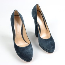 Casadei Niebieskie zamszowe czółenka na obcasie blokowym Rozmiar US 8,5 / EU 38,5 na sprzedaż Casadei Niebieskie zamszowe czółenka na obcasie blokowym Rozmiar US 8,5 / EU 38,5 na sprzedaż  PL