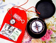 Bússola náutica vintage de latão com design de roda - Decoração marítima - Para acampamento comprar usado  Enviando para Brazil