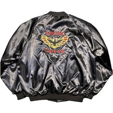 Jaqueta Bombardeiro Pontiac Firebird Trans Am Cetim Preta Anos 80 Antiga Tamanho XL Fabricada Nos EUA comprar usado  Enviando para Brazil